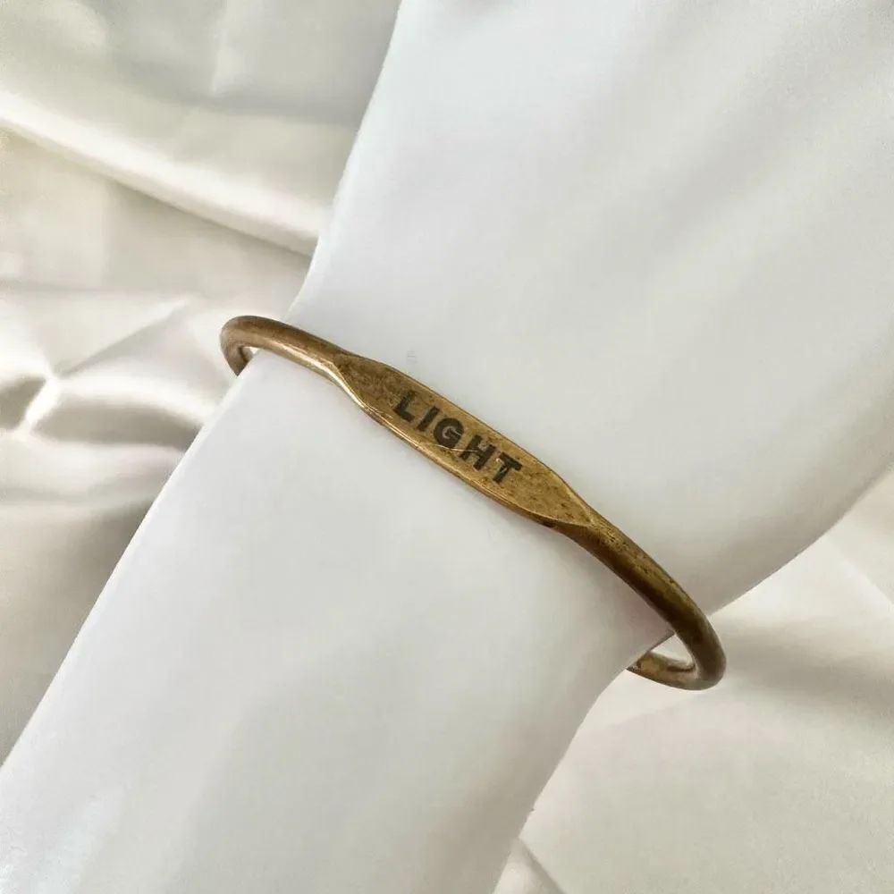 Brass LIGHT bangle bracelet